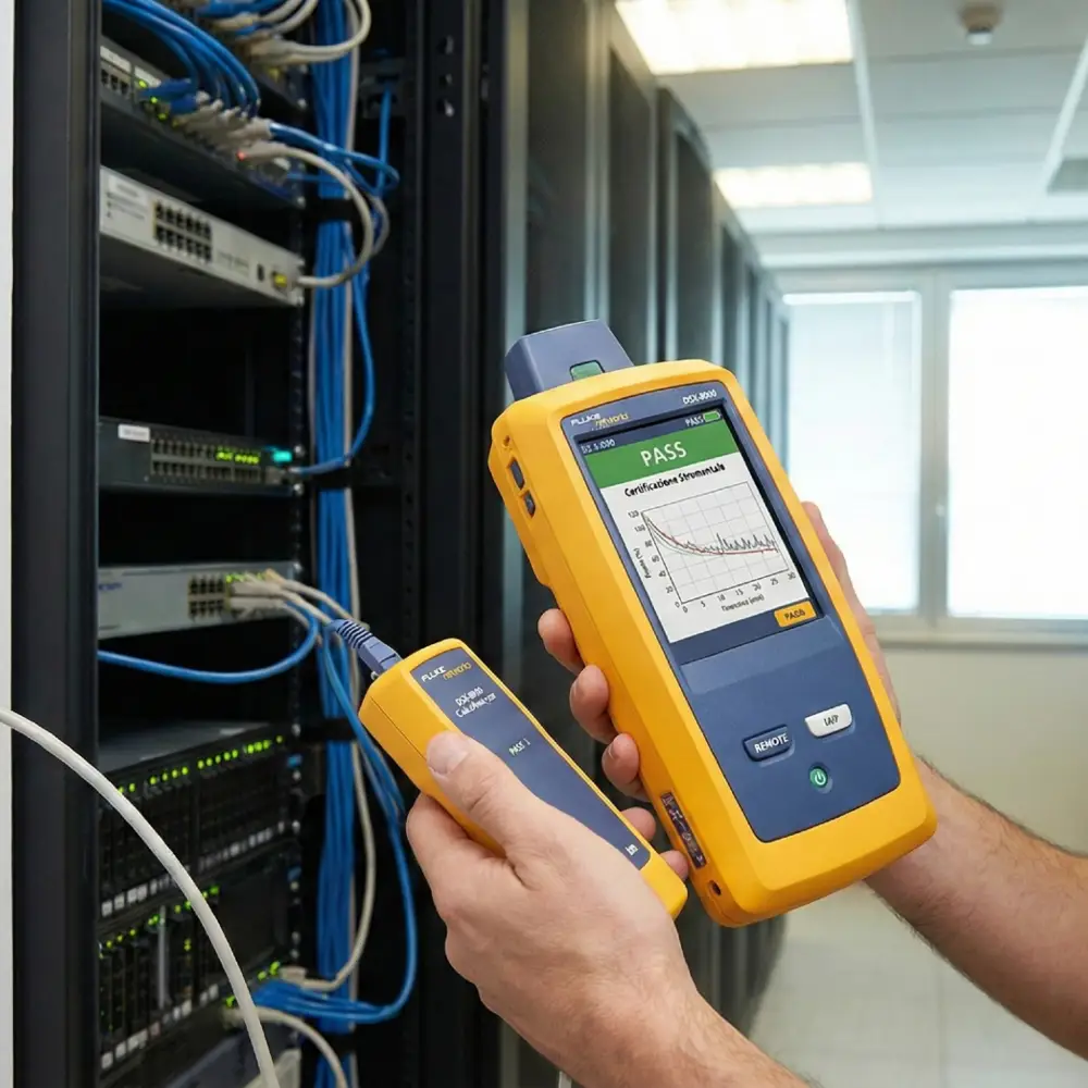 ertificazione Strumentale (eseguita con tester Fluke Networks)